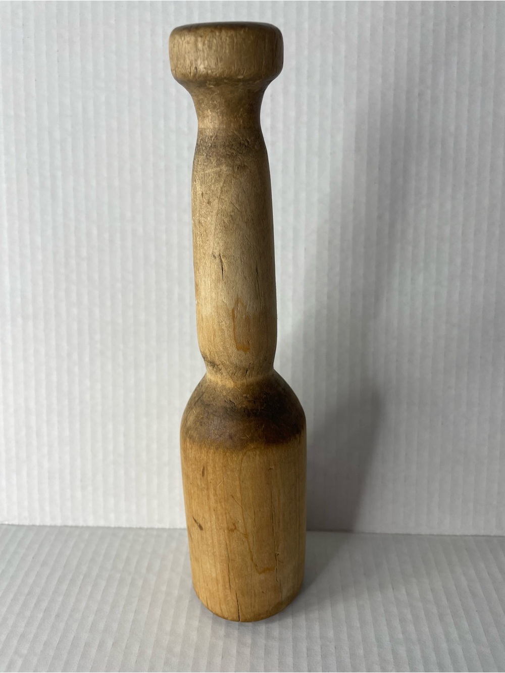 Vintage Primitive Wood Meat Stomper Grinder 9.75” Homestead Cottagecore